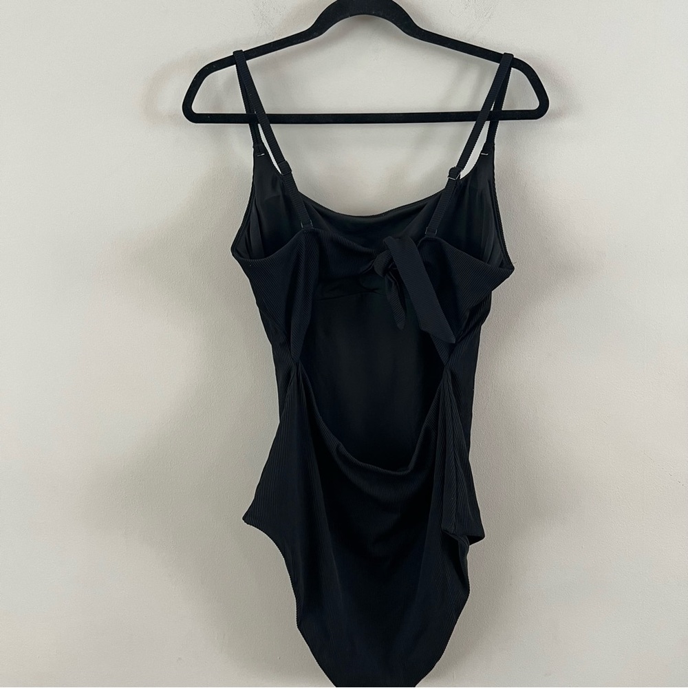 Aerie ribbed Black One Piece Swimsuit NWT size XL - Picture 4 of 8